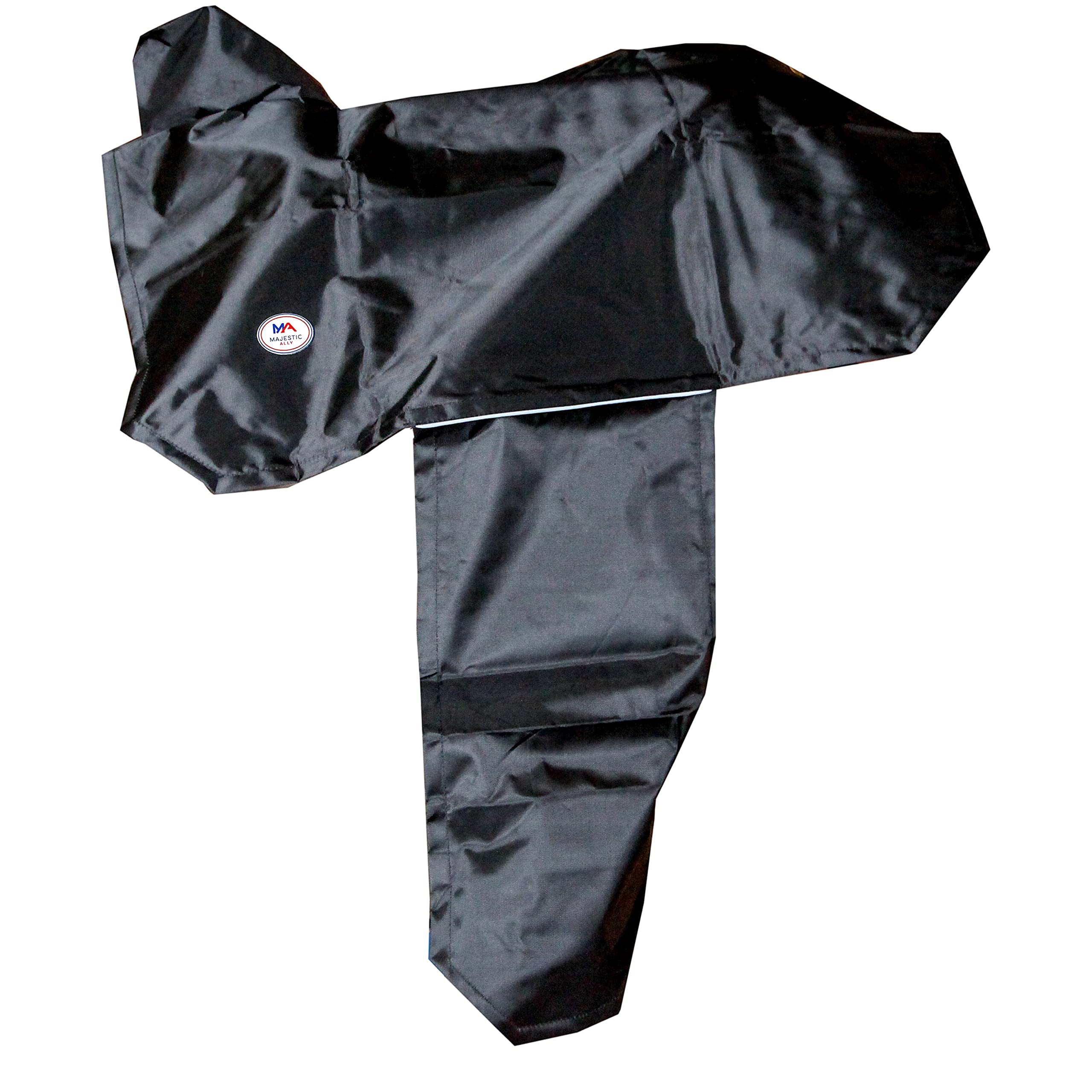 Majestic Ally 1000D Waterproof Reflective Western Saddle Cover - Elastic Straps to Securely Attach Each Corners and Fenders - Fits Most Full-Size Western Saddle - 4 Colors Available (Black) - Image 3