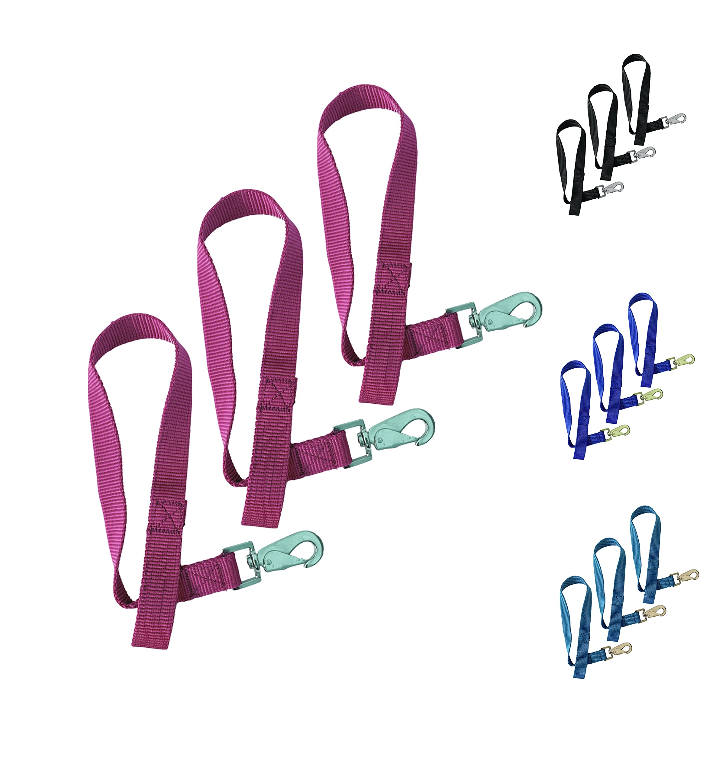 Majestic Ally Pack of 3 Horse Bucket Strap Hangers – Practical and Easy Design for Indoor or Outdoor Use -Set of 3,-1"x22" - Image 4